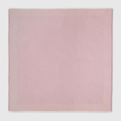 Gucci Gg Silk Jacquard Shawl In Pink
