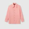 Gucci Gg Silk Jacquard Shirt In Pink