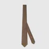 Gucci Gg Silk Jacquard Tie In Beige