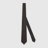Gucci Gg Silk Jacquard Tie In Black