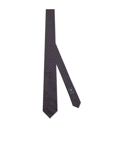 Gucci Gg Silk Jacquard Tie In Black