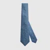Gucci Gg Silk Jacquard Tie In Blau