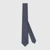 Gucci Gg Silk Jacquard Tie In Blue