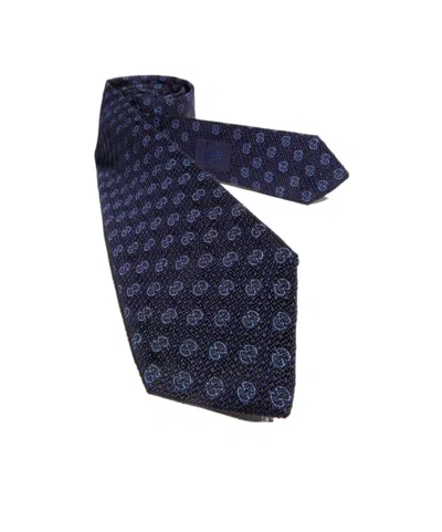 Gucci Gg Silk Jacquard Tie In Blue