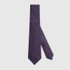 Gucci Gg Silk Jacquard Tie In Blue