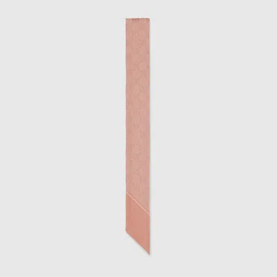 Gucci Gg Silk Neck Bow In Pink