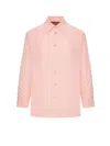 Gucci Gg Silk Shirt In Pink