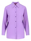 Gucci Gg Silk Shirt In Purple