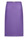 Gucci Silk Skirt Featuring Elasticated Waist In Purple