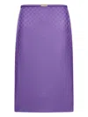 Gucci Silk Skirt Featuring Elasticated Waist In Purple