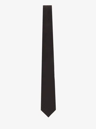 Gucci Gg Silk Tie In Black