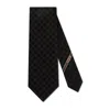 Gucci Gg Pattern Silk Tie In Black