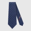 Gucci Gg Pattern Silk Tie In Blau