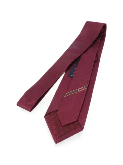 Pre-owned Gucci Gg Silk Tie In Red