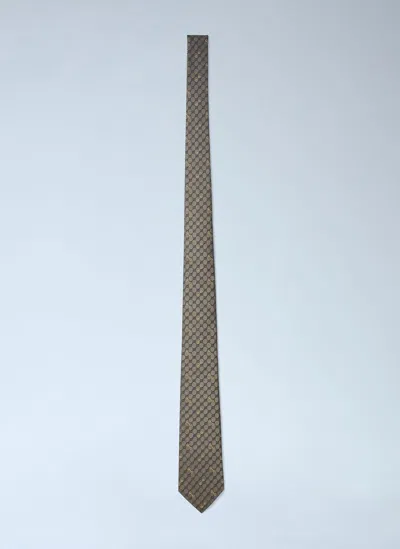 Gucci Gg Silk Tie In Sand