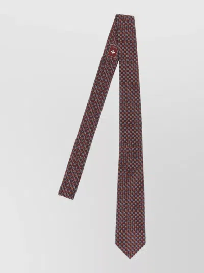 Gucci Gg Silk Tie Two Tone Jacquard In Neutral