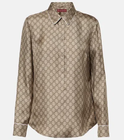 GUCCI GG SILK TWILL SHIRT