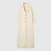Gucci Wool And Silk Blend Long Coat In Neutral