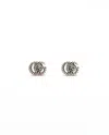 Gucci Gg Silver Marmont Twist Earrings In Silver