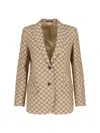 Gucci Woman Blazer Woman Beige Blazers E Vests In Brown