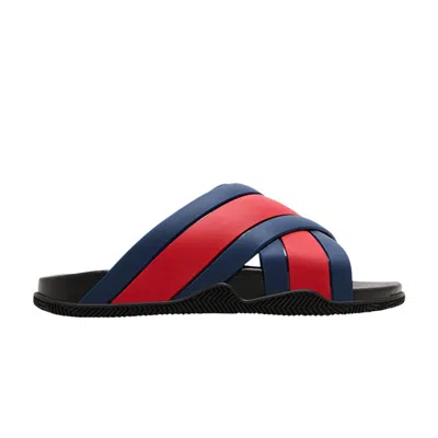 Pre-owned Gucci Gg Slide Sandal 'blue Red'