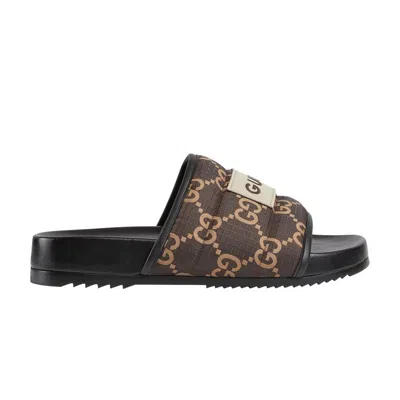 Pre-owned Gucci Gg Slide Sandal 'ebony' | Brown | Men's Size 6