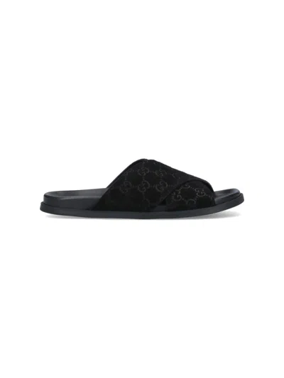 Gucci "gg" Slide Sandals – Black