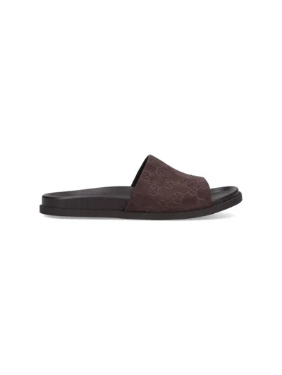 GUCCI "GG" SLIDE SANDALS