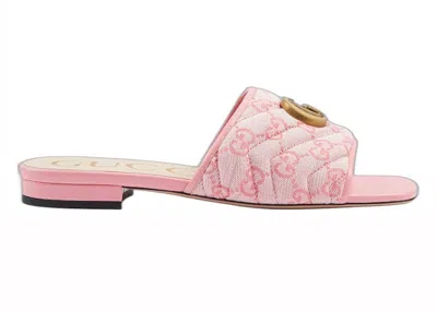Pre-owned Gucci Gg Slide (women's) Sneakers In Pink