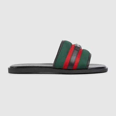 Gucci Gg Slider Sandals In Black