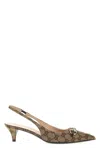 Gucci Original Gg Fabric Pumps In Brown
