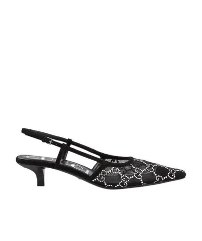 GUCCI GUCCI GG SLINGBACK POINTED TOE PUMPS