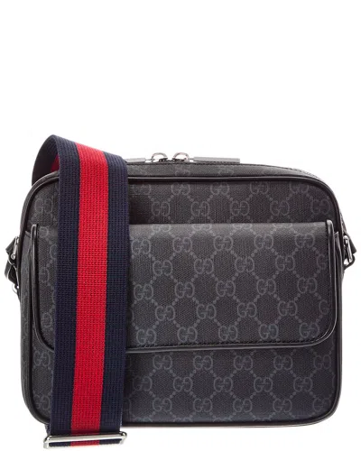 Gucci Gg Small Canvas & Leather Crossbody In Brown