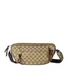 Gucci Men's Small Crossbody Gg Bag In Nude