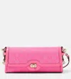 GUCCI GG SMALL LEATHER-TRIMMED CROSSBODY BAG