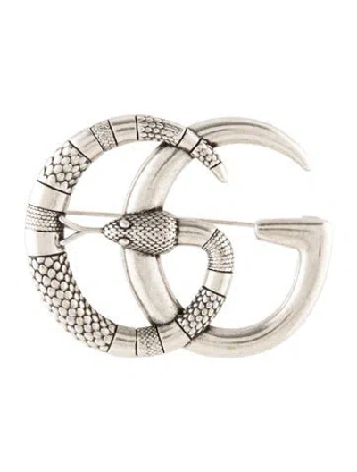Pre-owned Gucci Gg Snake Brooch Pin In Multi