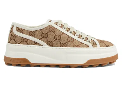 Pre-owned Gucci Gg Sneaker Interlocking G (women's) Sneakers In Ebony/beige