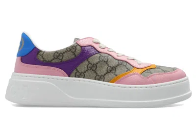 Pre-owned Gucci Gg Sneaker Monogram (women's) Sneakers In Beige/ebony In Multi