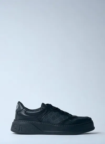 Gucci Gg Lace-up Trainers In Black