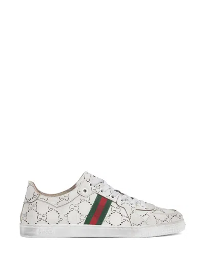 Gucci Gg Sneakers In White
