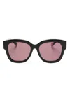 Gucci Gg Square-frame Sunglasses In Black