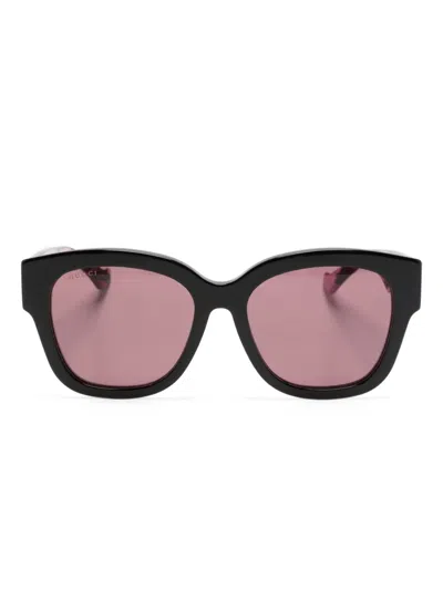 Gucci Gg Square-frame Sunglasses In Black