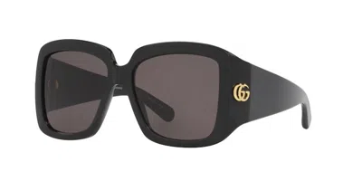 Pre-owned Gucci Gg Square Wrap Sunglasses In Black (gg1402s/001)
