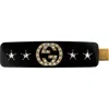 Gucci Gg Star Hair Clip In Gold/black