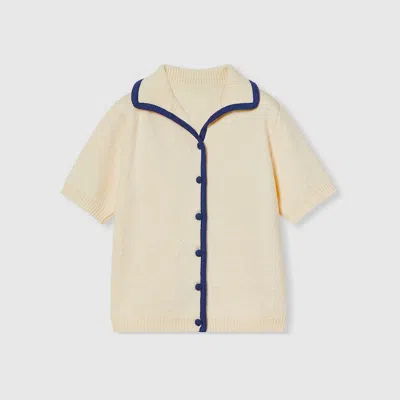 Gucci Kids' Gg Stars Cotton Cardigan In Neutral