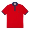 Gucci Gg Sticker Cotton Short Sleeve Polo Shirt For Men Red In Red