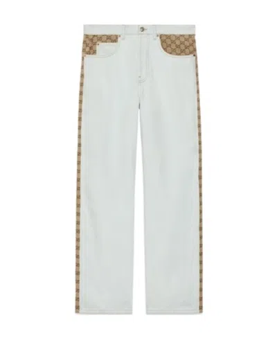 Gucci Gg Straight-leg Washed Jeans In Blue