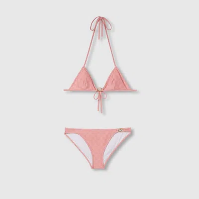 Gucci Gg Stretch Jersey Bikini In Pink