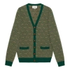Gucci Gg Striped Wool Cardigan For Men Green