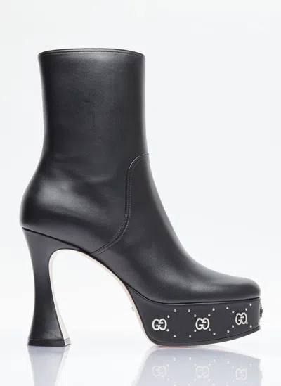 Gucci Platform Boots In Black
